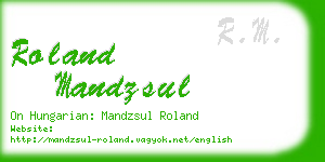 roland mandzsul business card